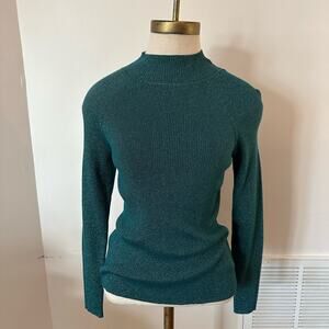 Banana Republic Forest Green/Metallic Sweater in Size Small
